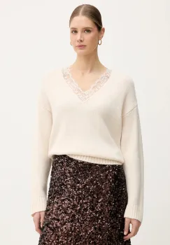 IBlues pulover din amestec de lana RICAMO culoarea bej, 2527366025200 imagine