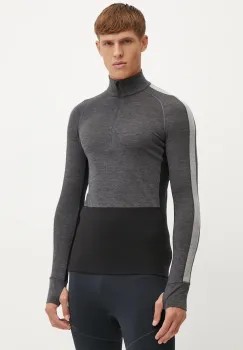 Icebreaker longsleeve functional Merino 200 ZoneKnit culoarea negru, IBBA56H95851 imagine