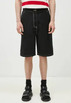 ICECREAM pantaloni scurti jeans Canvas Carpenter Shorts barbati, culoarea negru, ICW002 imagine