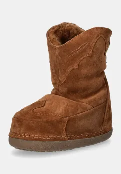 Inuikii cizme de zapada din piele intoarsa Cowboy Embroidery culoarea maro, 75101-067 imagine