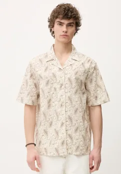 IRO camasa din bumbac barbati, culoarea bej, regular, MP18CONSTANS imagine