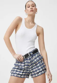 IRO pantaloni scurti din lana modelator, medium waist imagine