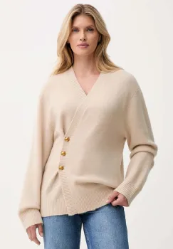 ISABELLE BLANCHE cardigan din amestec de lana culoarea bej, IS25FW-M152-F007 imagine