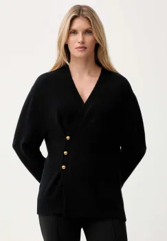 ISABELLE BLANCHE cardigan din amestec de lana culoarea negru, IS25FW-M152-F007 imagine