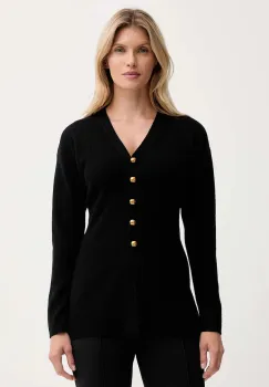 ISABELLE BLANCHE cardigan din amestec de lana culoarea negru, light, IS25FW-M154-F008 imagine