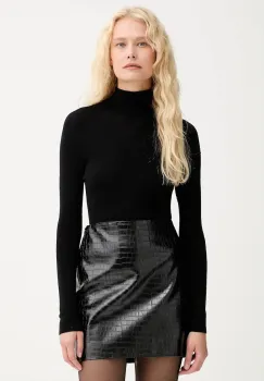 ISABELLE BLANCHE pulover de lana culoarea negru, light, cu guler, IS25FW-M111-F001 imagine