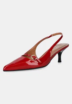 Jonak stilettos de piele DAMOISELLE culoarea rosu, 3600187 imagine