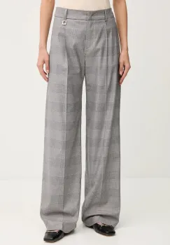 Joop! pantaloni culoarea gri, lat, high waist, 30047916 imagine