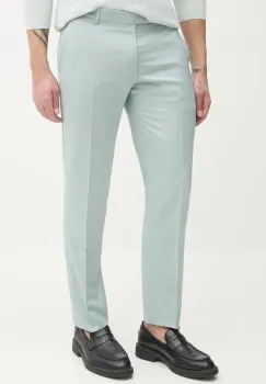 Joop! pantaloni din lana barbati, culoarea turcoaz, mulata, 30041047 imagine