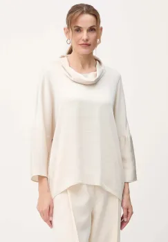 Joseph Ribkoff bluza culoarea bej, uni, 254217 imagine