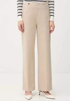 Joseph Ribkoff pantaloni culoarea bej, lat, high waist, 261040 imagine