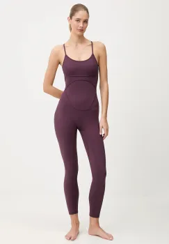 JOYINME costum de yoga Flow One culoarea violet, cu decolteu rotund, Flow.One imagine