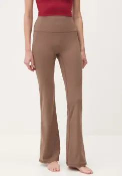 JOYINME pantaloni Flare femei, culoarea bej, neted, Flare imagine