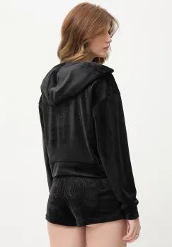 Juicy Couture hanorac cu gluga damski din velur ICCLE HOODIE imagine