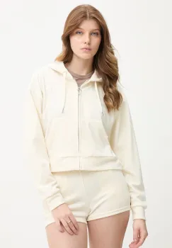 Juicy Couture hanorac cu gluga de dama din velur ICCLE HOODIE imagine