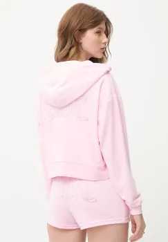 Juicy Couture hanorac cu gluga femeiesc din velur ICCLE HOODIE imagine