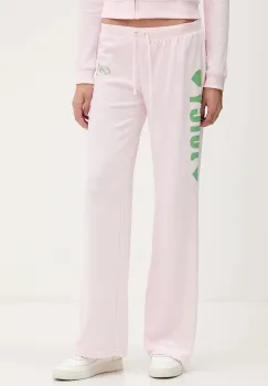 Juicy Couture pantaloni de trening Angel culoarea roz, cu imprimeu, JCNBJ126454 imagine