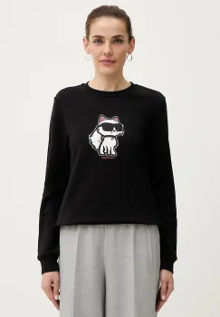 Karl Lagerfeld bluza culoarea bej, cu imprimeu, A4W20043 imagine