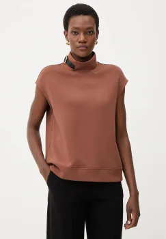 Karl Lagerfeld bluza culoarea maro, uni, B1W20011 imagine