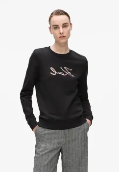 Karl Lagerfeld bluza culoarea negru, cu imprimeu, A4W20041 imagine