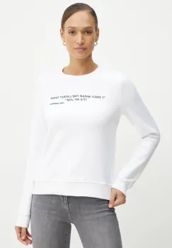 Karl Lagerfeld bluza femei, culoarea alb, cu imprimeu, A1W20038 imagine