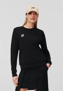 Karl Lagerfeld bluza femei, culoarea negru, cu imprimeu, A1W20014 imagine