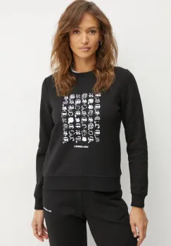 Karl Lagerfeld bluza femei, culoarea negru, cu imprimeu, A1W20079 imagine