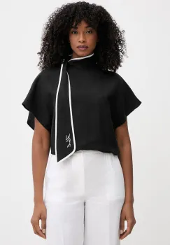 Karl Lagerfeld bluza pentru femei, cu amestec de in imagine