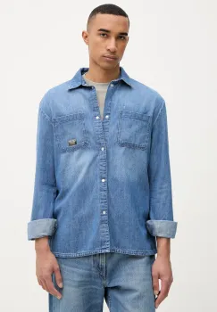 Karl Lagerfeld camasa barbateasca din denim imagine