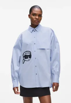 Karl Lagerfeld camasa cu guler clasic, relaxed, A4W11025 imagine