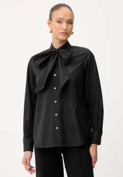 Karl Lagerfeld camasa din bumbac culoarea negru, regular, A4W11009 imagine