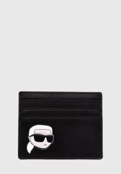 Karl Lagerfeld carcasa din piele culoarea negru imagine