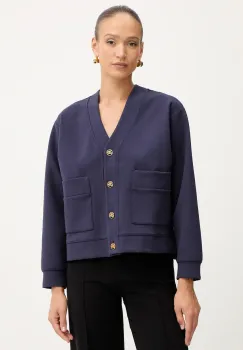 Karl Lagerfeld cardigan culoarea bleumarin, light, A4W20034 imagine