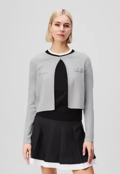 Karl Lagerfeld cardigan din amestec de lana culoarea gri, light, A3W18033 imagine