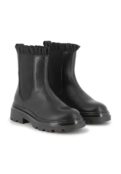 Karl Lagerfeld cizme chelsea din piele pentru copii culoarea negru, Z30984 imagine