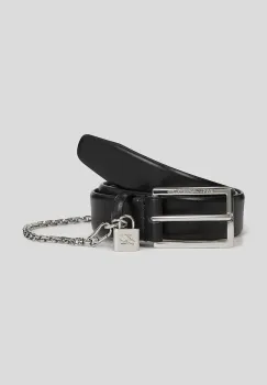 Karl Lagerfeld curea de piele culoarea negru, A3W33040 imagine