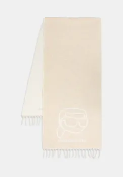 Karl Lagerfeld esarfa cu lana culoarea bej, cu imprimeu, A4W33051 imagine