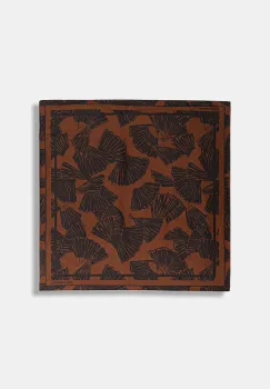 Karl Lagerfeld esarfa de matase K/SIGNATURE culoarea maro, cu imprimeu, B1W33024 imagine