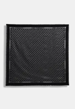 Karl Lagerfeld esarfa din amestec de matase K/MONOGRAM culoarea negru, uni, B1W33026 imagine