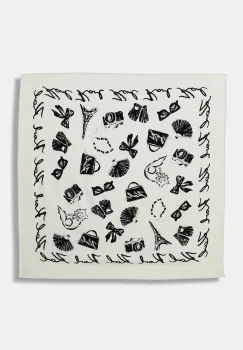 Karl Lagerfeld esarfa K/MONOGRAM culoarea bej, cu model, B1W33086 imagine