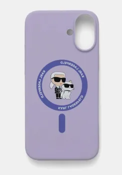 Karl Lagerfeld etui pentru telefon iPhone 16 Plus 6.7 culoarea violet, KLHMP16MSCMKCRHU imagine