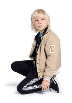 Karl Lagerfeld geaca bomber pentru copii culoarea bej, Z30568 imagine