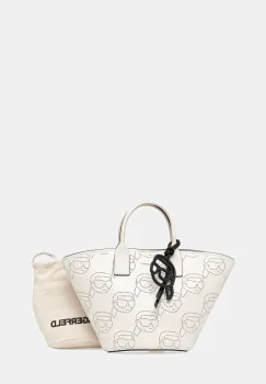 Karl Lagerfeld geanta de piele culoarea bej, A1W30492 imagine