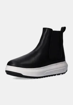 Karl Lagerfeld ghete chelsea de piele KAPRI LUG barbati, culoarea negru, KL57540 imagine