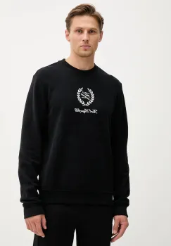 Karl Lagerfeld hanorac de bumbac culoarea negru, cu imprimeu, A3M44001 imagine