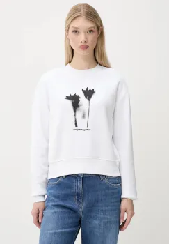 Karl Lagerfeld Jeans bluza culoarea alb, cu imprimeu, A3W20034 imagine