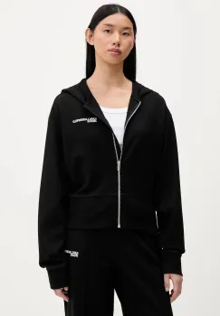 Karl Lagerfeld Jeans bluza culoarea negru, cu gluga, uni, B1W20062 imagine