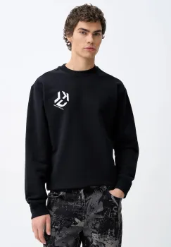 Karl Lagerfeld Jeans bluza culoarea negru, cu imprimeu, B1M20050 imagine