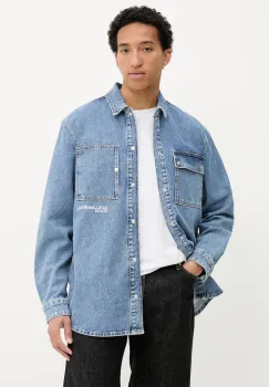 Karl Lagerfeld Jeans camasa din denim cu guler clasic, regular, A3M16004 imagine