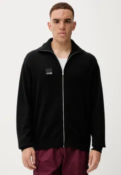 Karl Lagerfeld Jeans cardigan din amestec de lana culoarea negru, A4M18031 imagine